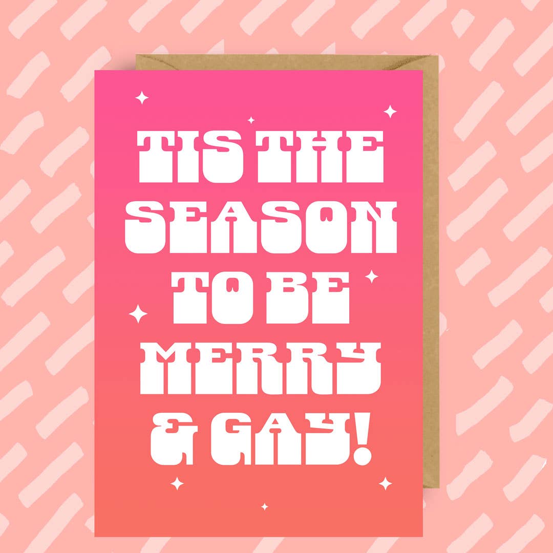 "To Be Mery & Gay" Christmas Card | Gay Card | Queer Car