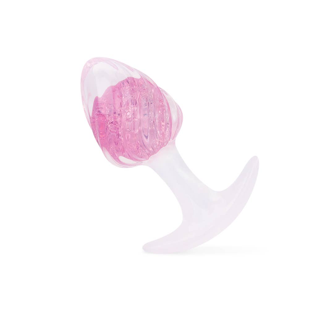 Icecream-shaped Crystal Anal Plug - Pink: S: 3.2cm