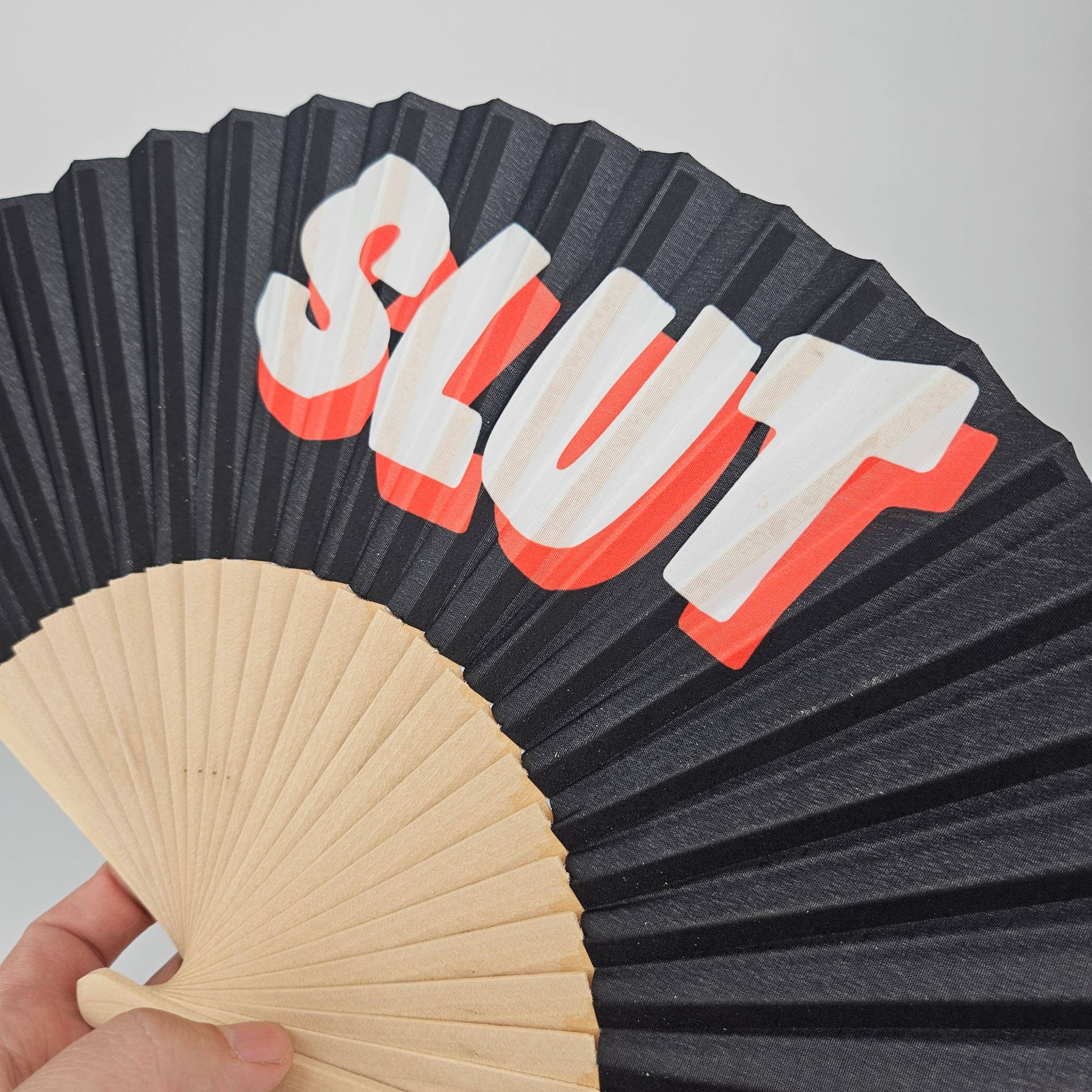 Small Folding Wood Hand Fan – Slut