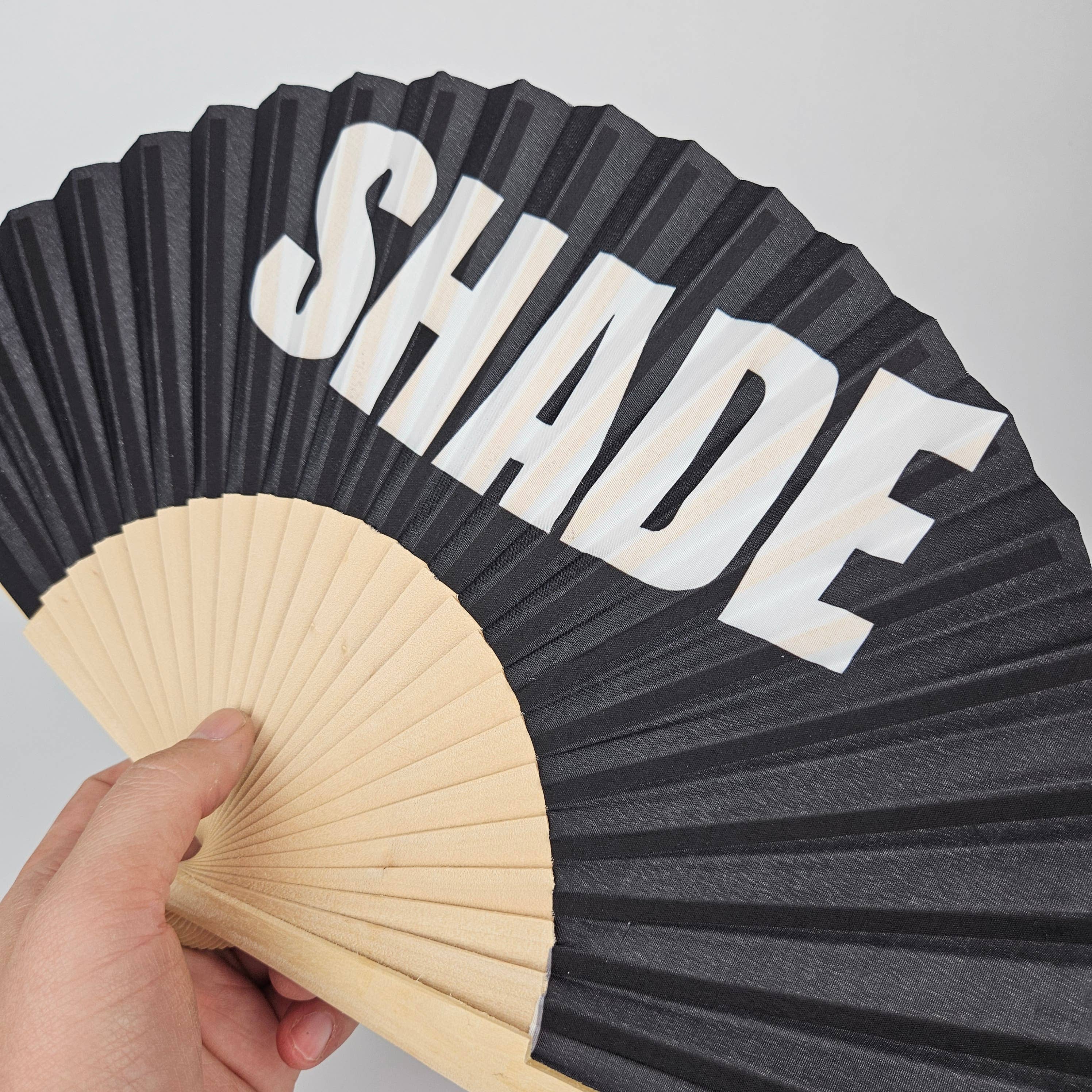 Small Folding Wood Hand Fan – Shade