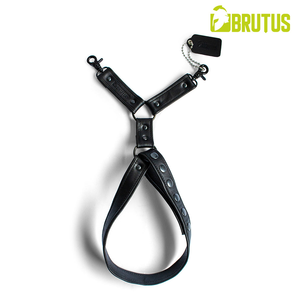 BRUTUS Leather Leg Harness Black-Black