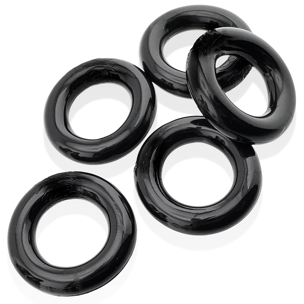 Hünkyjunk JACKER 5-Stack Cockrings Black