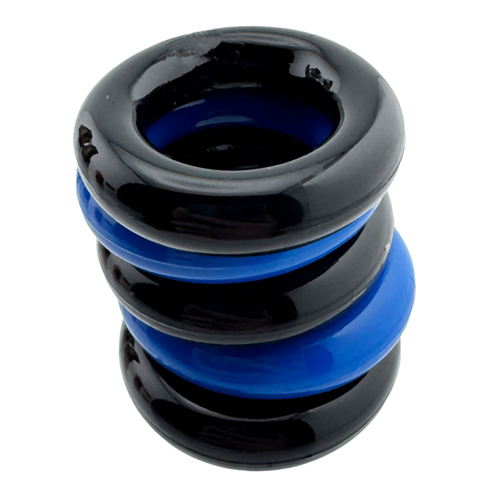Hünkyjunk JACKER 5-Stack Cockrings Blue/Black