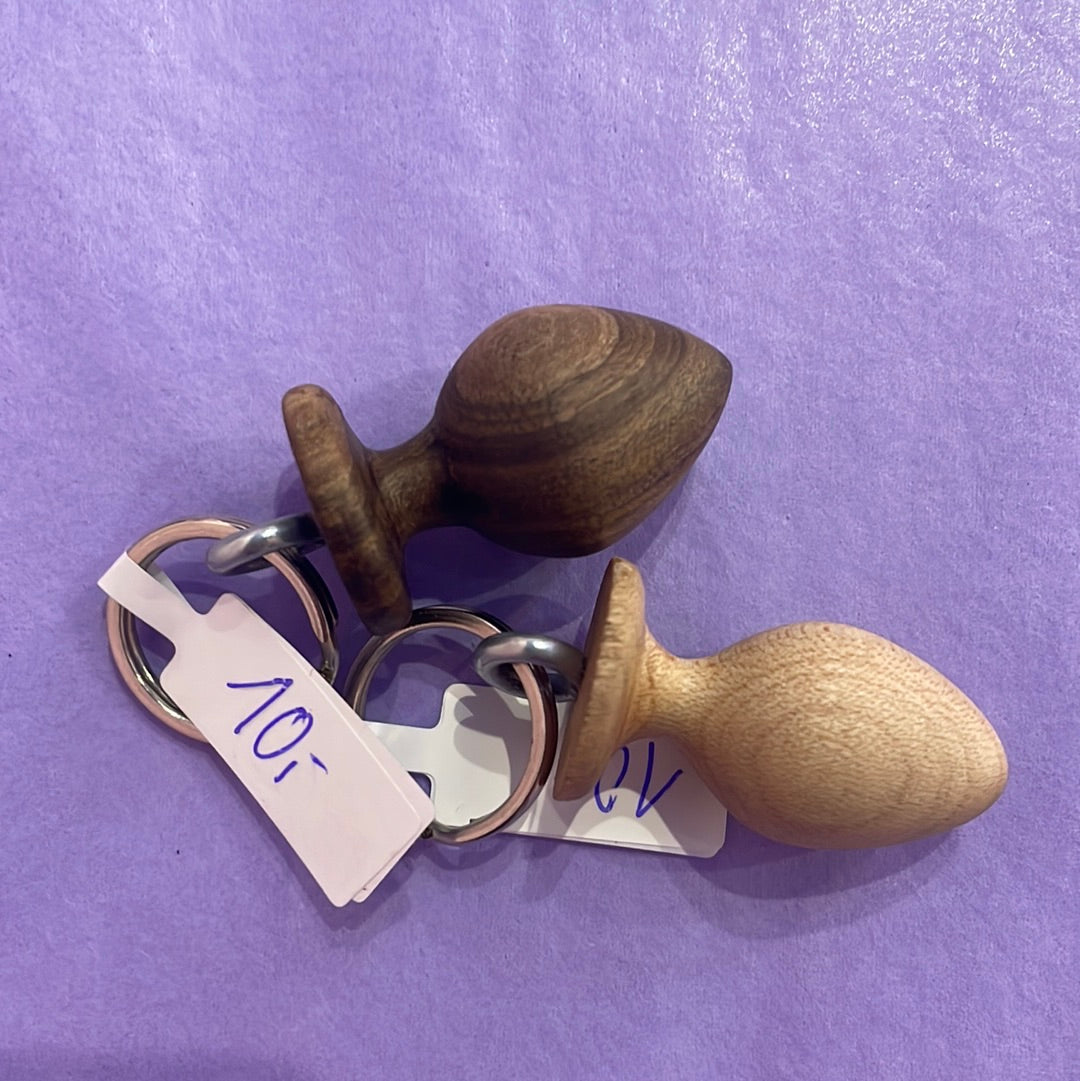Wooden Butt Plug Key Chain - Small