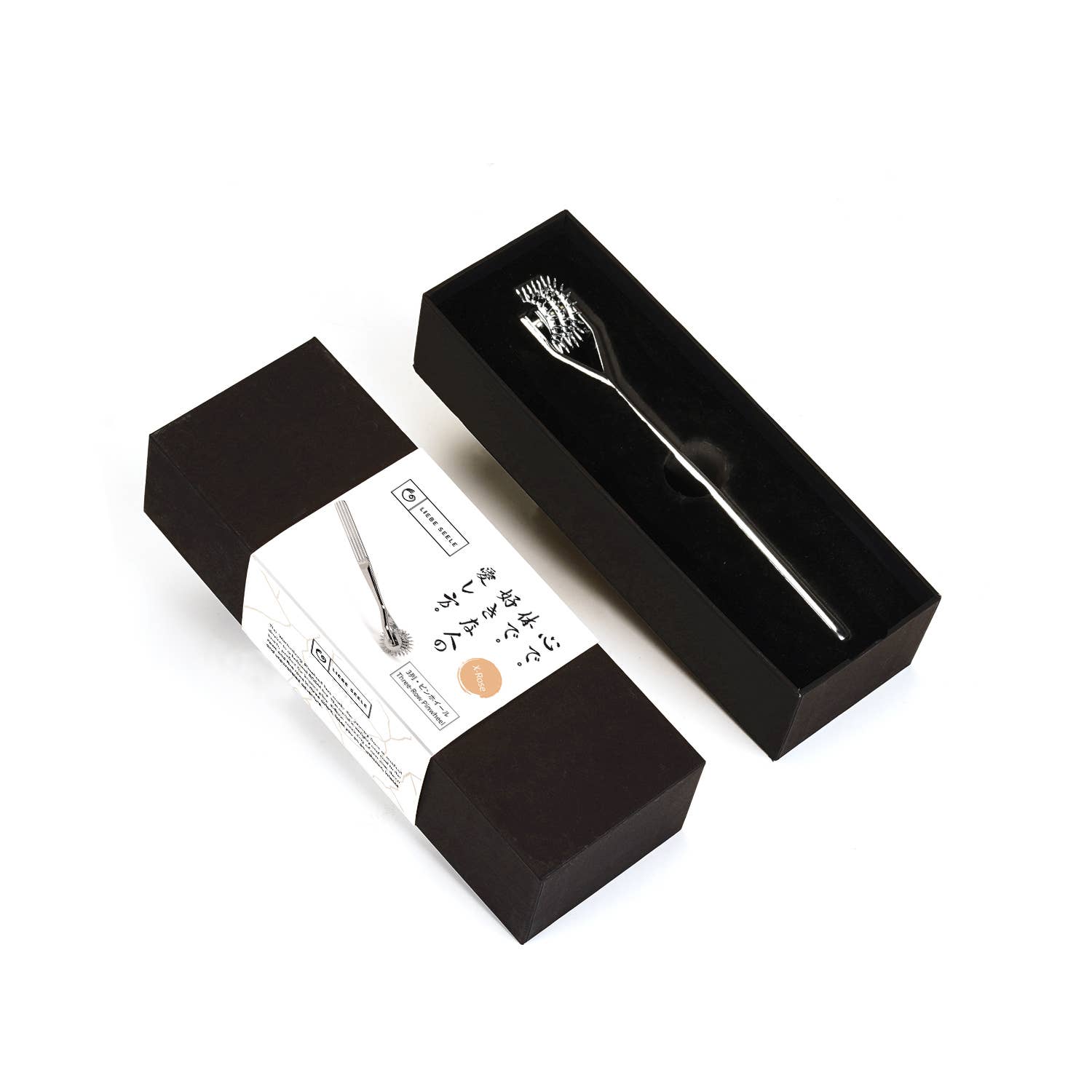 X-Rose Three-Row Wartenberg Pinwheel: Silver