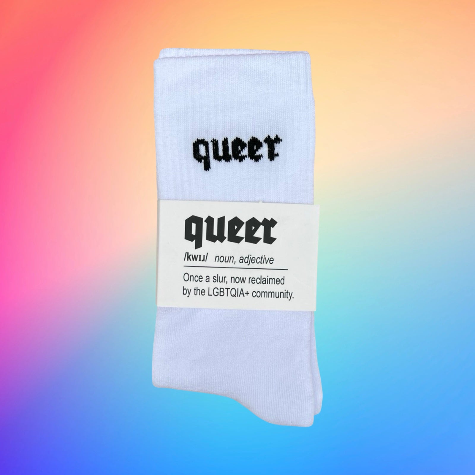 QUEER Socks - White / Black