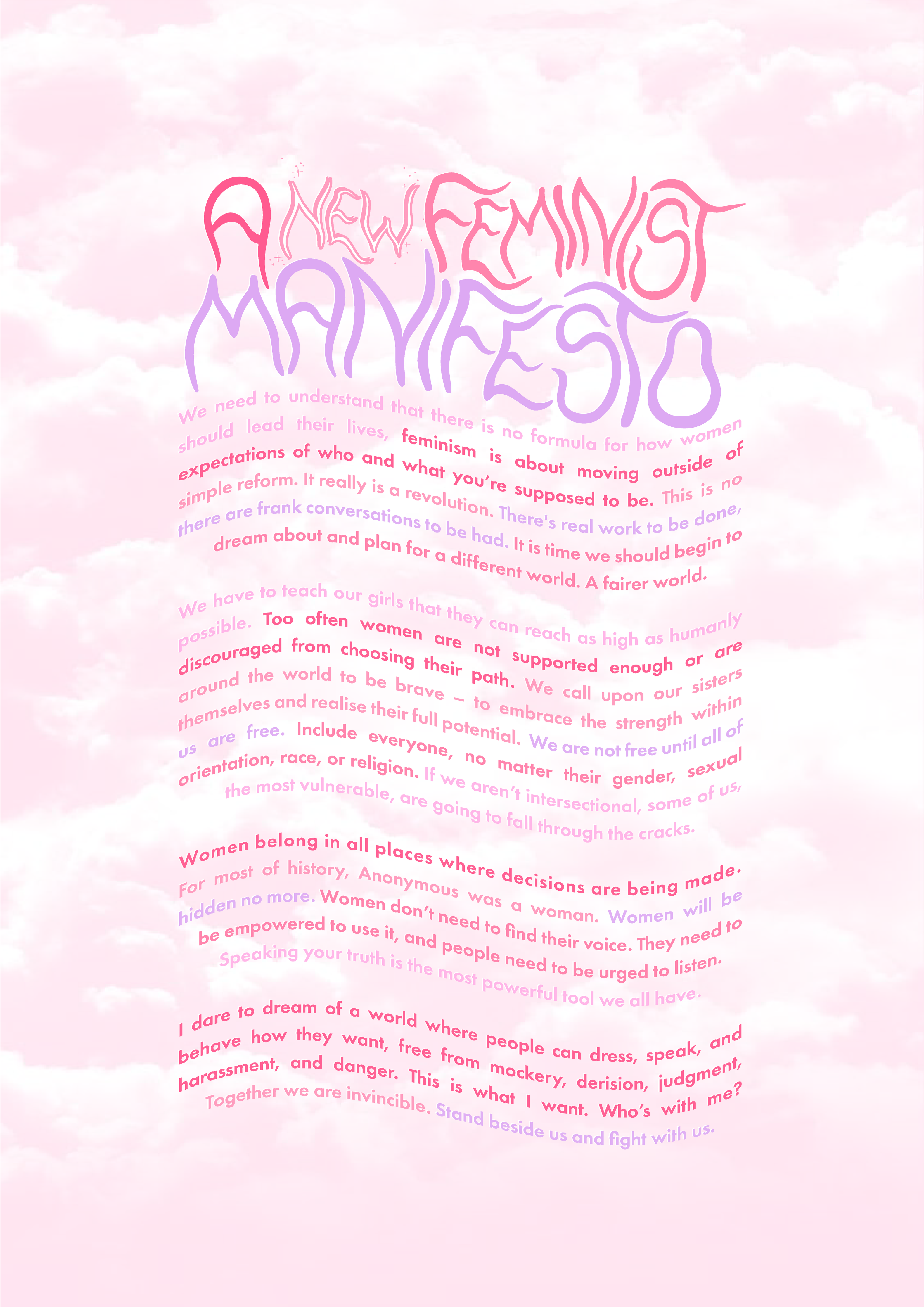 A New Feminist Manifesto Print: Black / A3