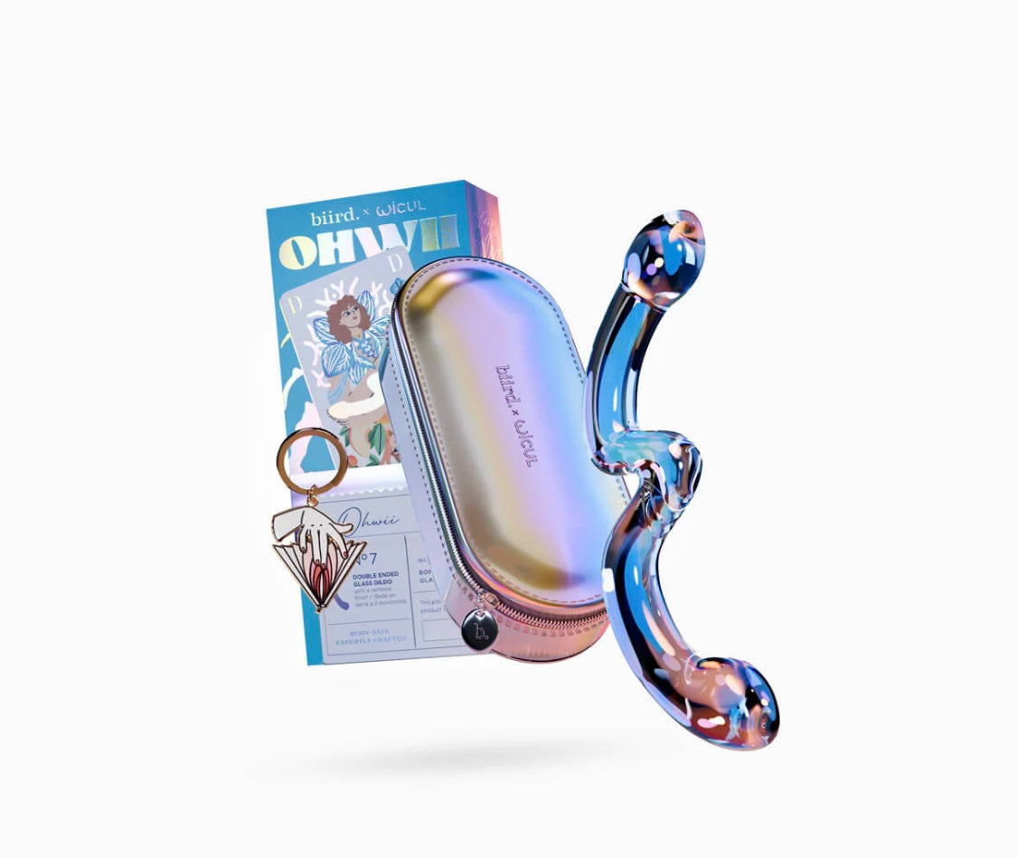 Double-ended glass dildo “Ohwii” biird