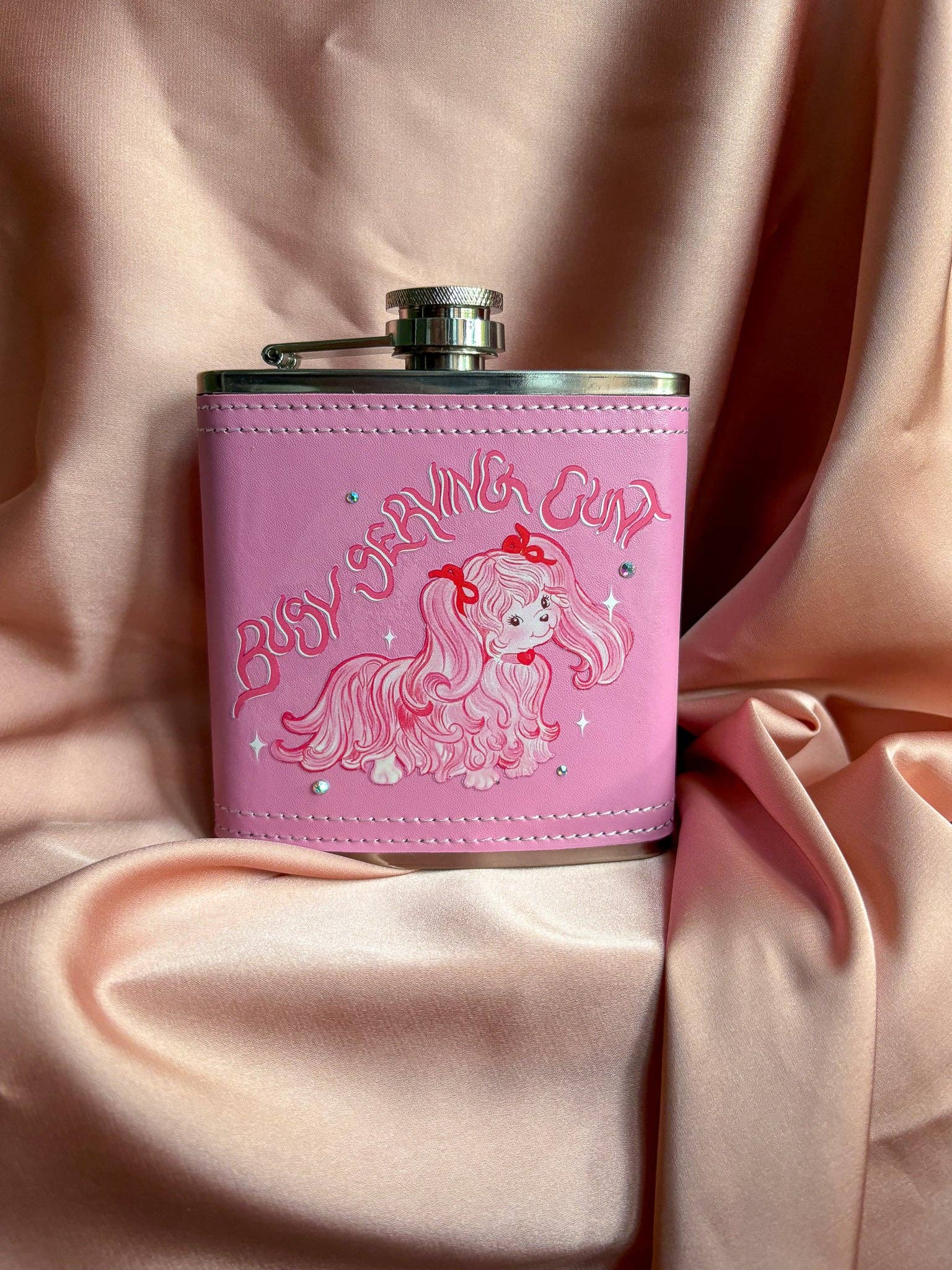 Busy serving c*nt hipflask: Black