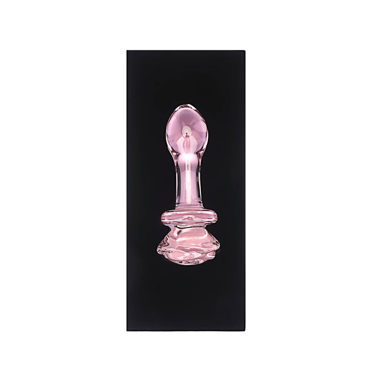 Liebe Seele Chroma Iridescent Sensual Glass Butt Plug Pink: Phallic rose S