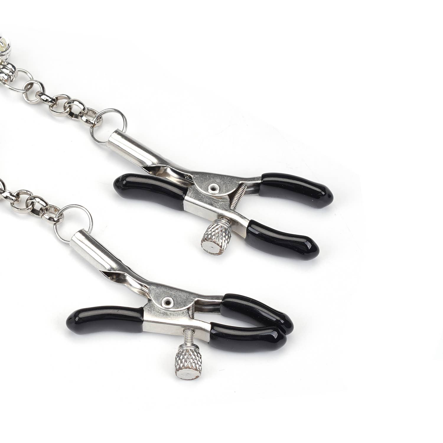 Nipple Clamps with Green Glow in the Dark Stones