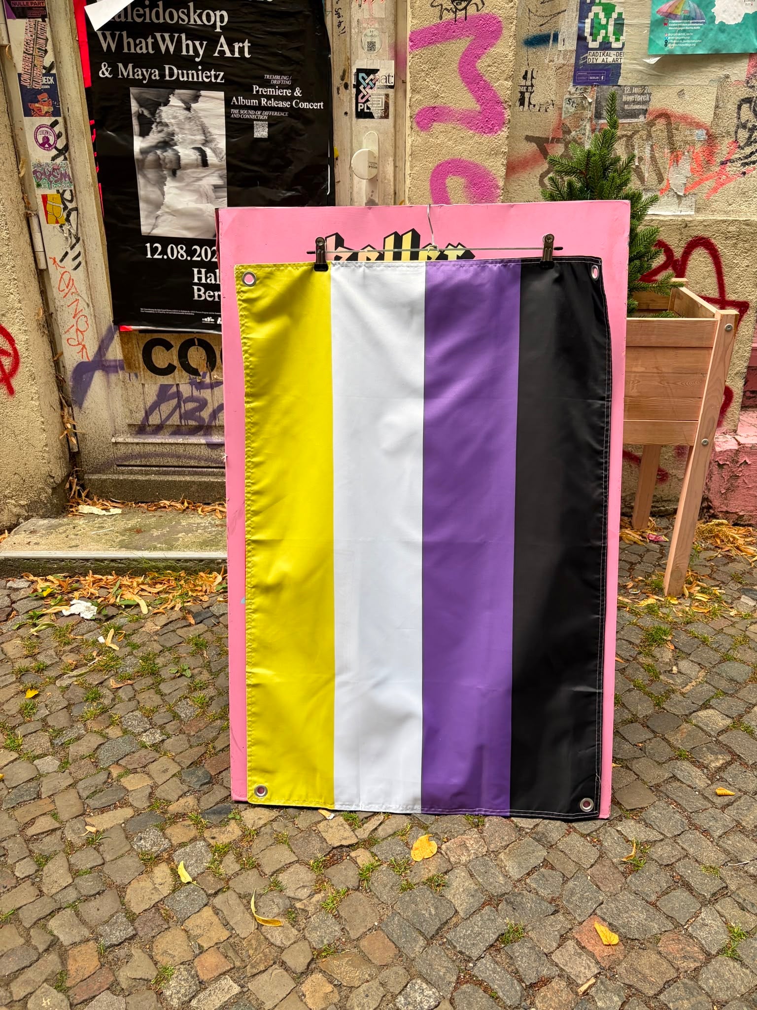 Double-sided Pride Flag "Progressive/Non-Binary" 60x90 cm