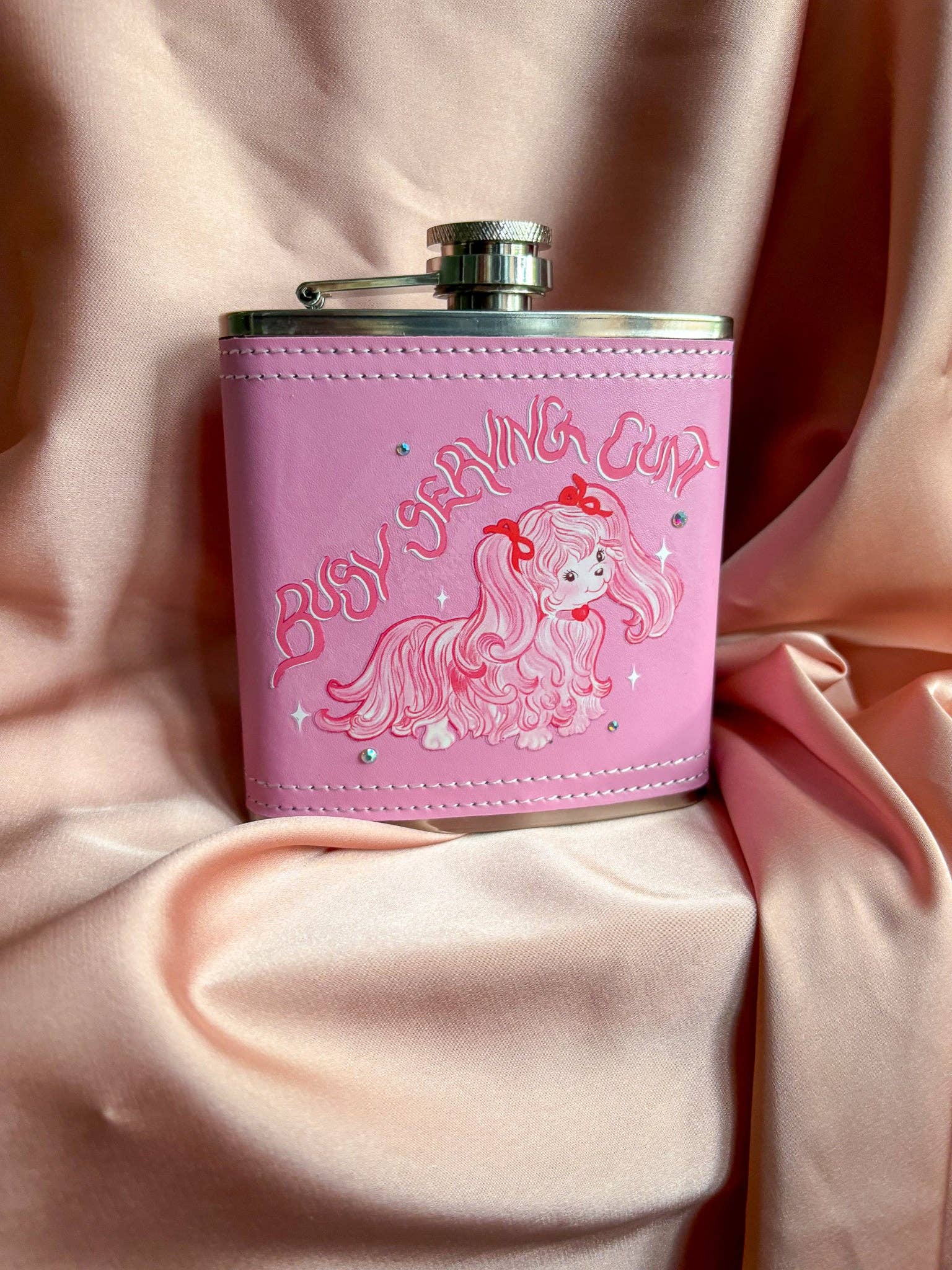 Busy serving c*nt hipflask: Black