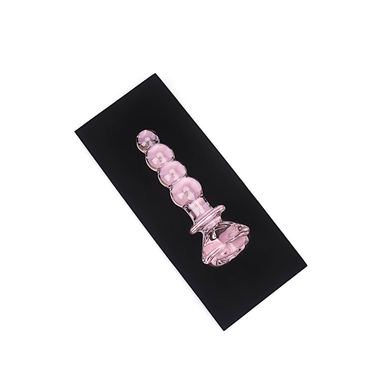 Liebe Seele Chroma Iridescent Sensual Glass Anal Butt Plug - Rose beads pink