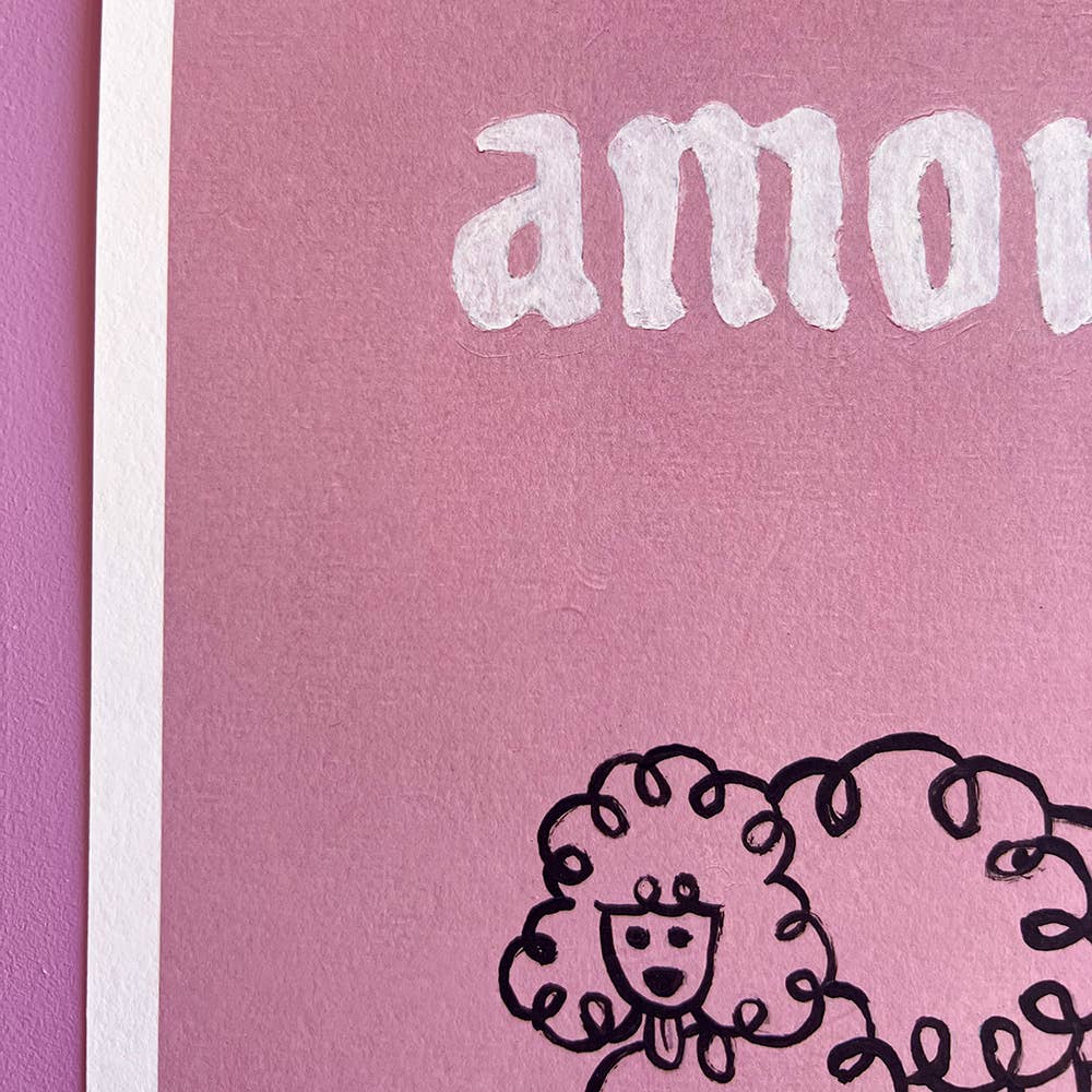 Amore Poodles A4 Print