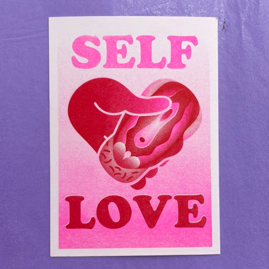 Self Love Clit riso card