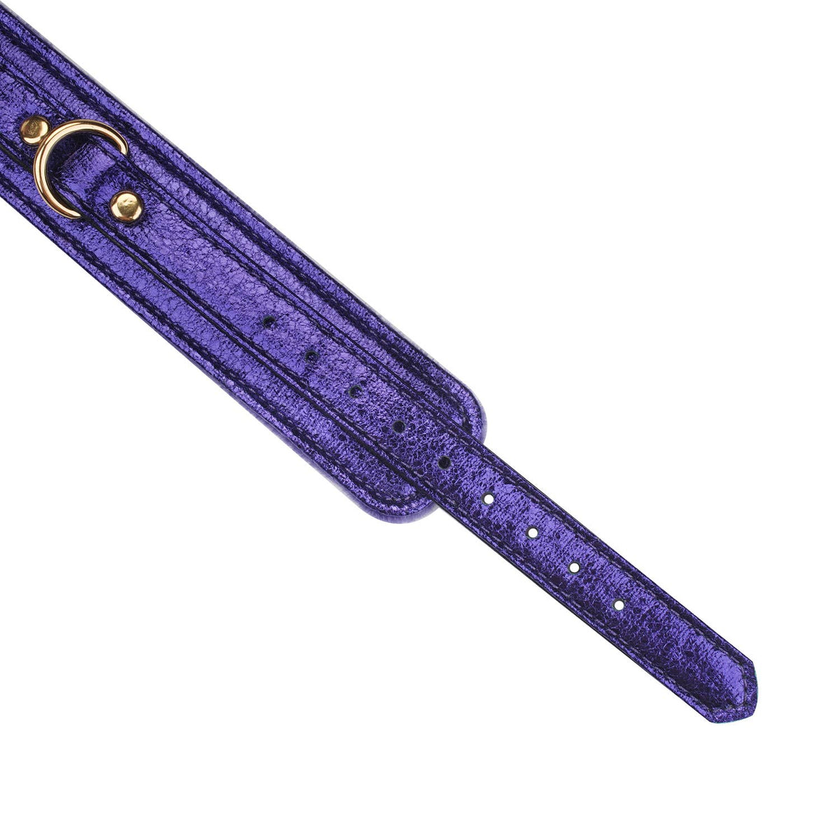 Aurora Cracked PU Collar with Leash – Violet