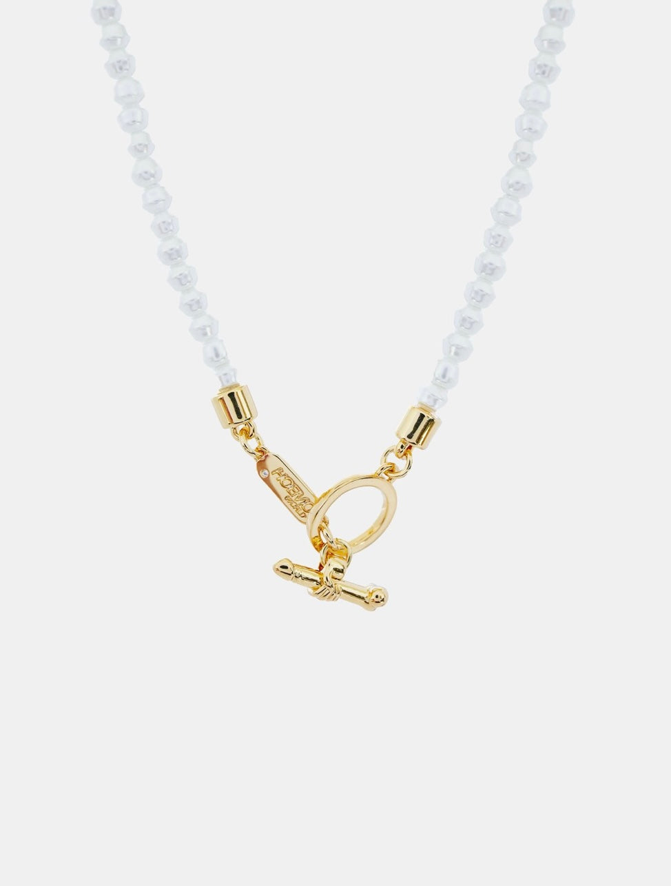 HOEMO World “Dick T-Bar Pearl Necklace”