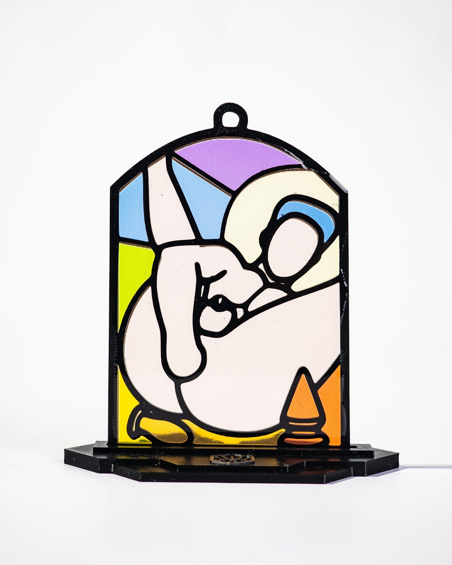 Self Fist Kinky Stained Glass Style Resin Art