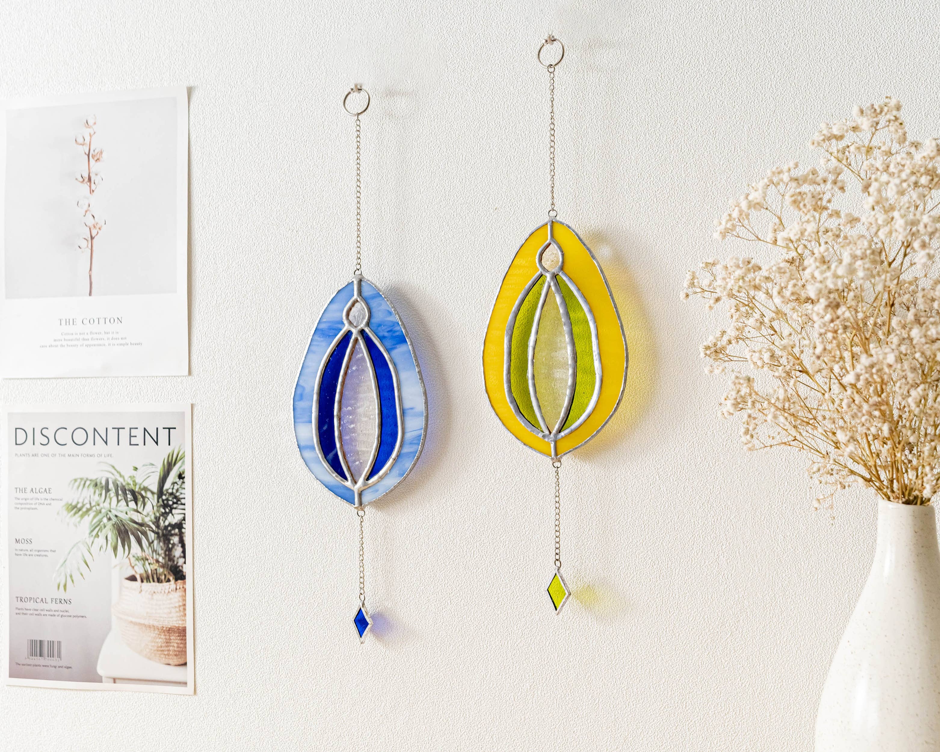 Stained Glass Vulva - Light Blue / Dark Blue