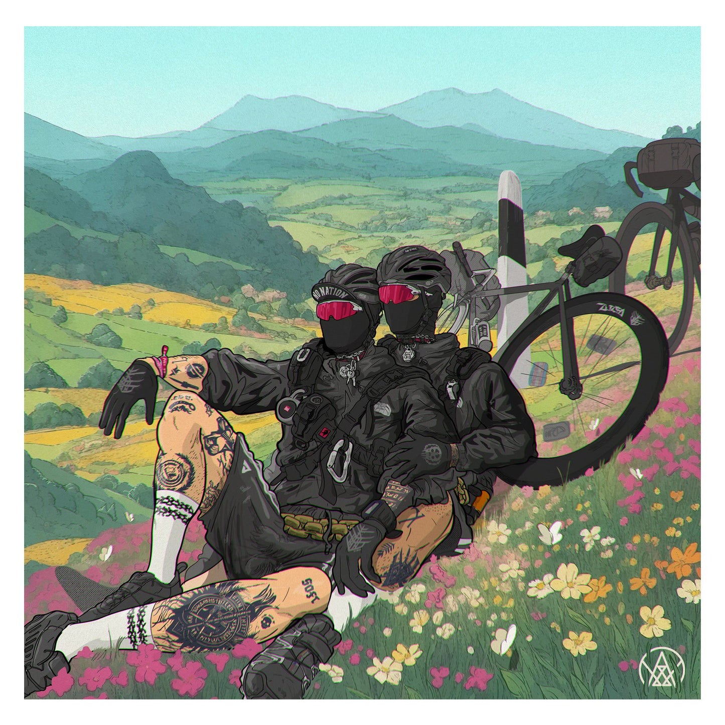 Andy Warlord "Bike tour (2023)" Print 30x30 cm