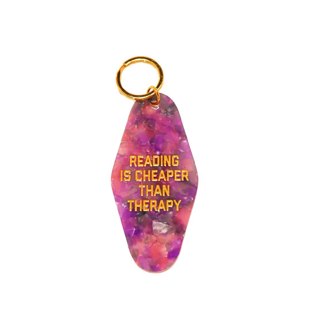 Reading is Cheaper than Therapy Keychain