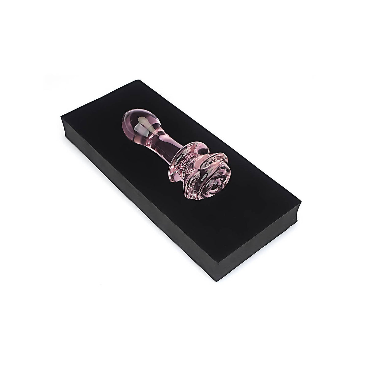 Liebe Seele Chroma Iridescent Sensual Glass Butt Plug Pink: Phallic rose S