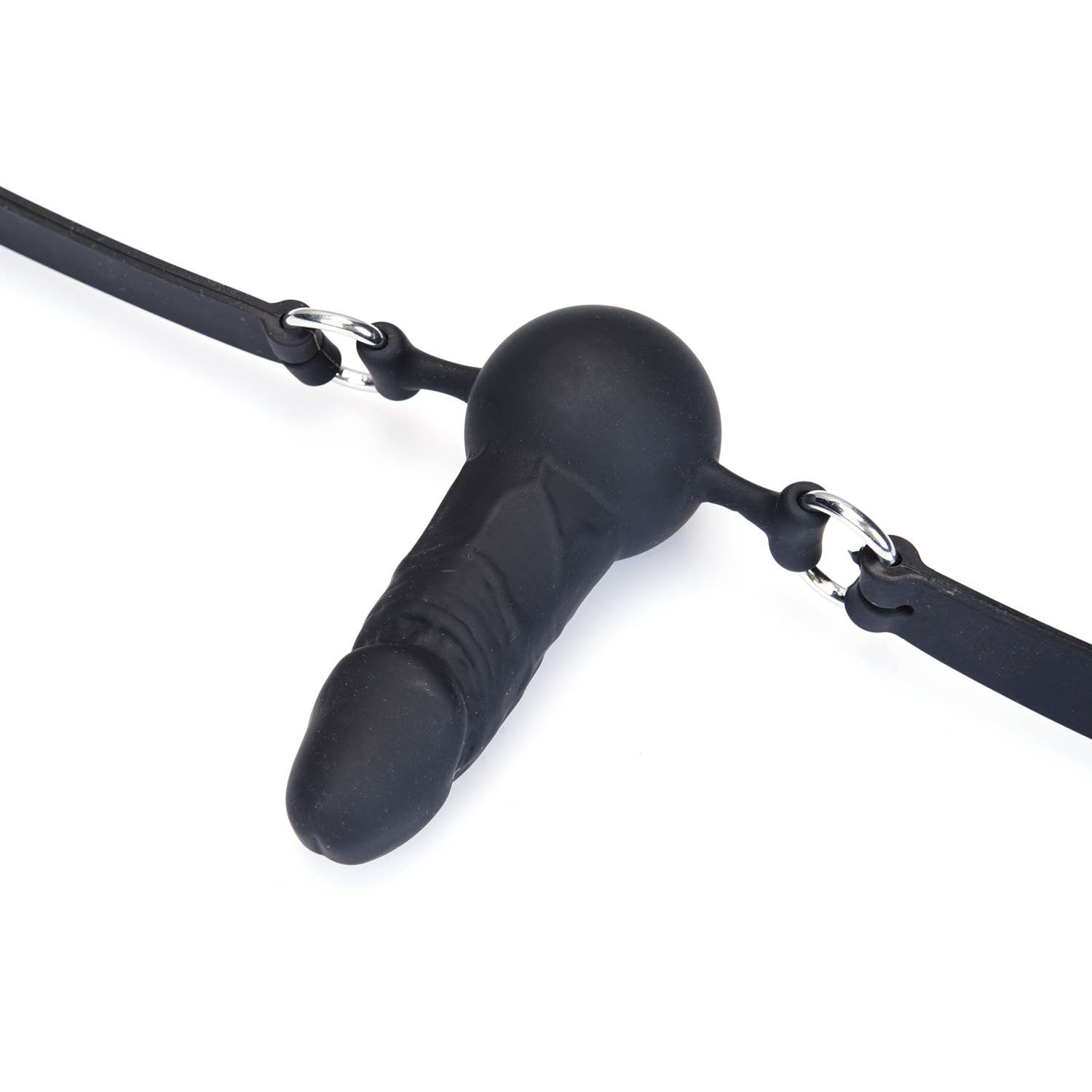 Food Grade Silicone Dildo Shape Gag with locking buck