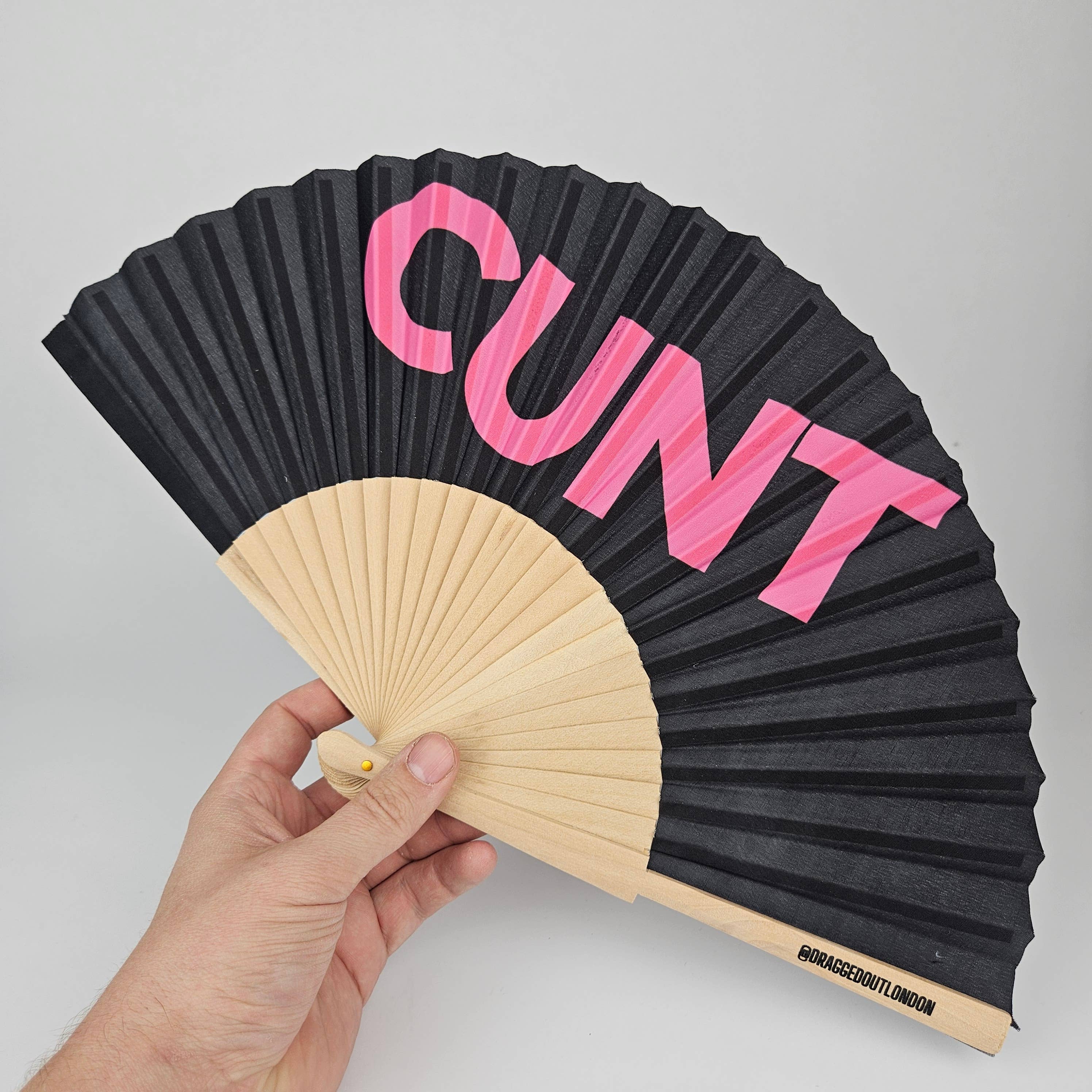 Small Folding Wood Hand Fan – Cunt