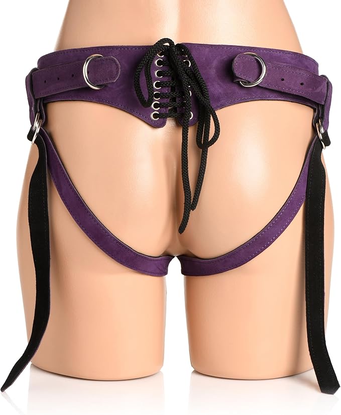 Strap U - "Bodice" Leather Corset Back Strap On Dildo Harness
