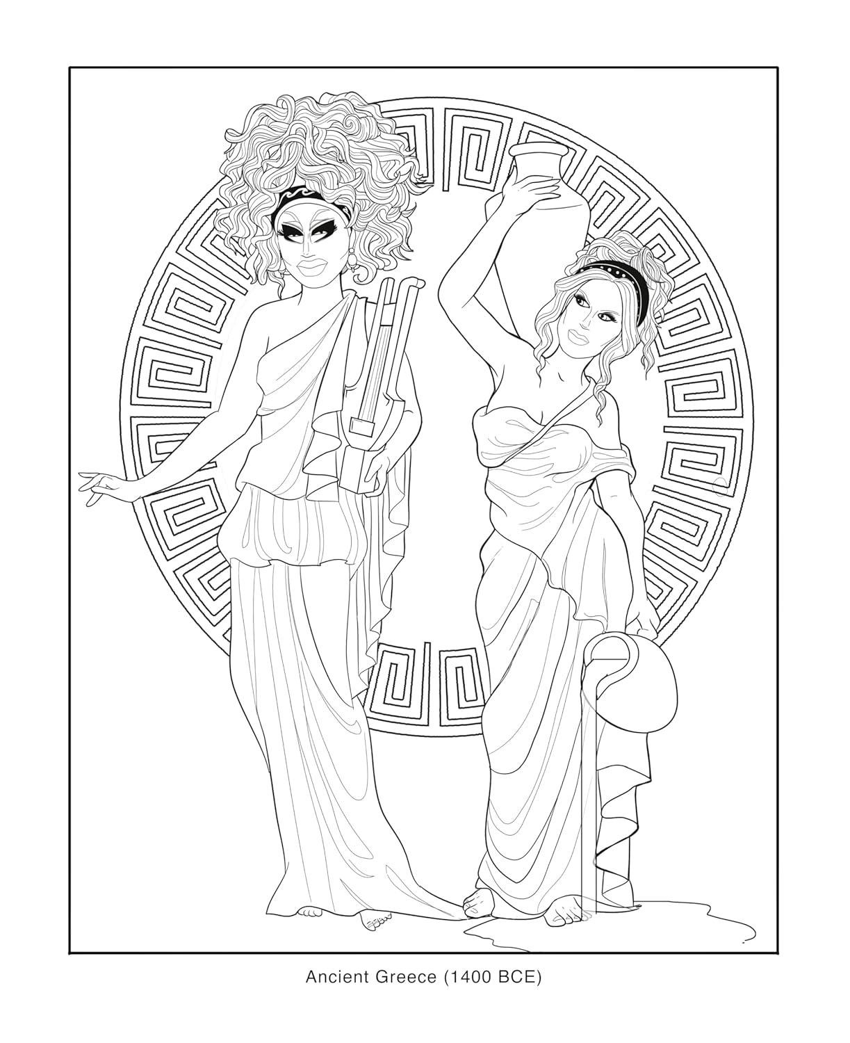 Trixie and Katya: Coloring Through History - Coloring Book