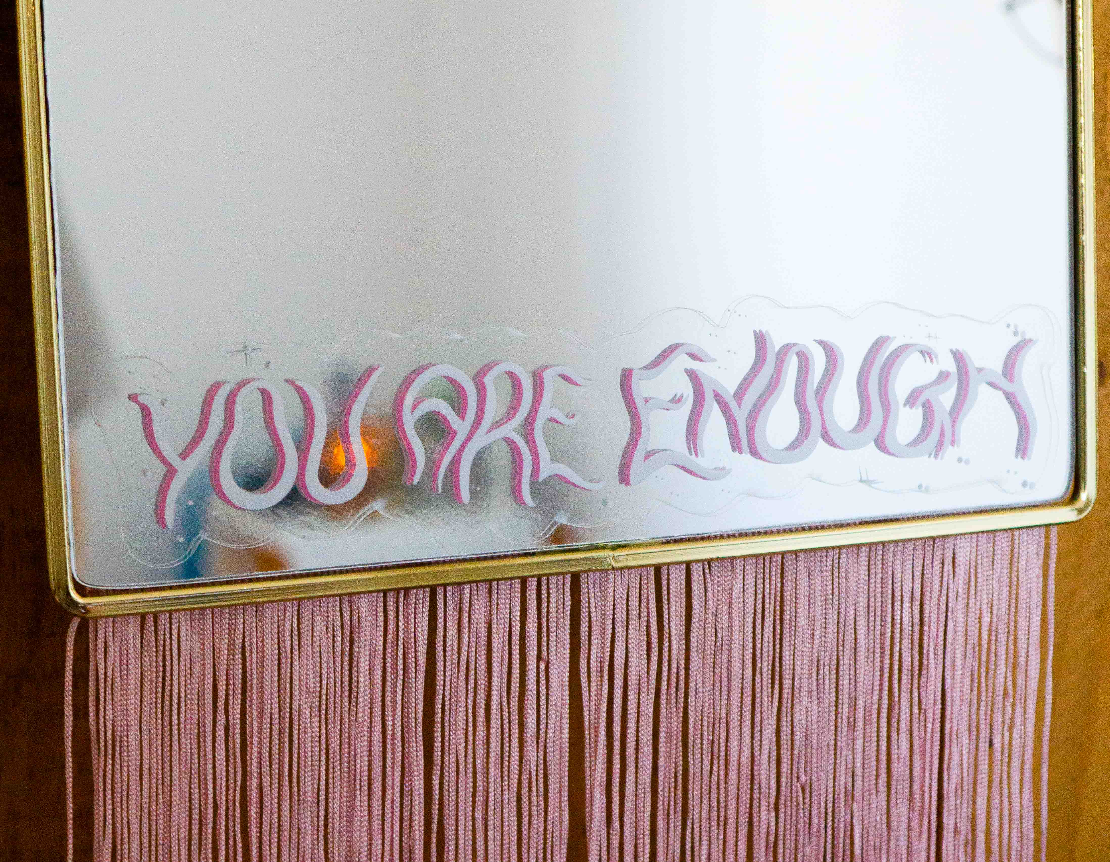 You Are Enough Mirror Sticker: You Are Enough Mirror Decal
