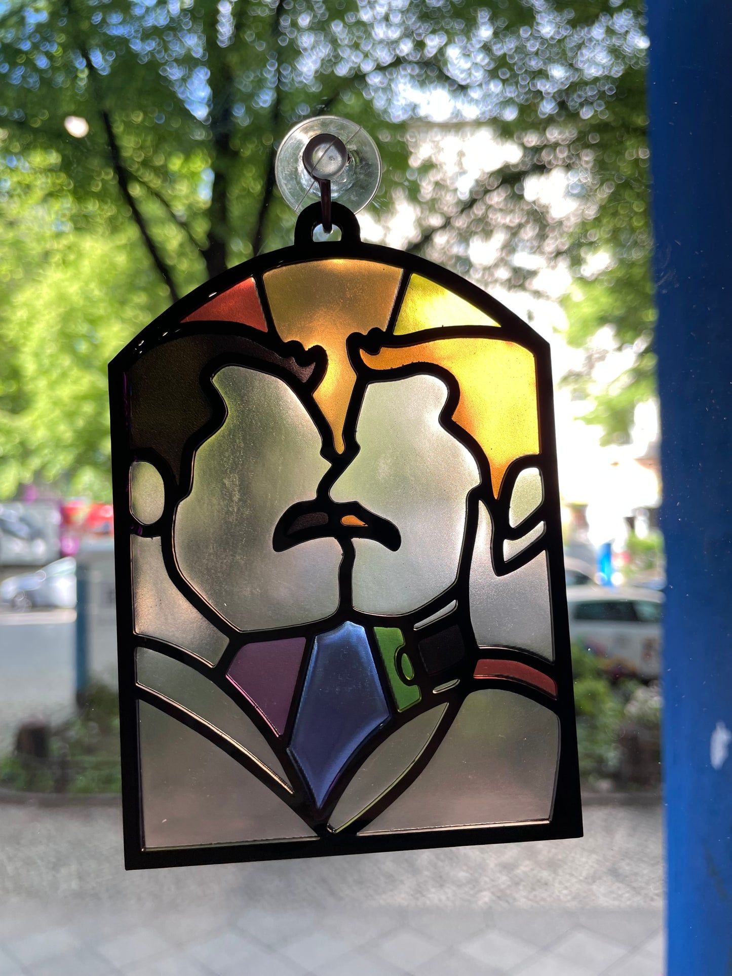"Dom/Sub Kiss” Kinky Stained Glass Style Resin Art