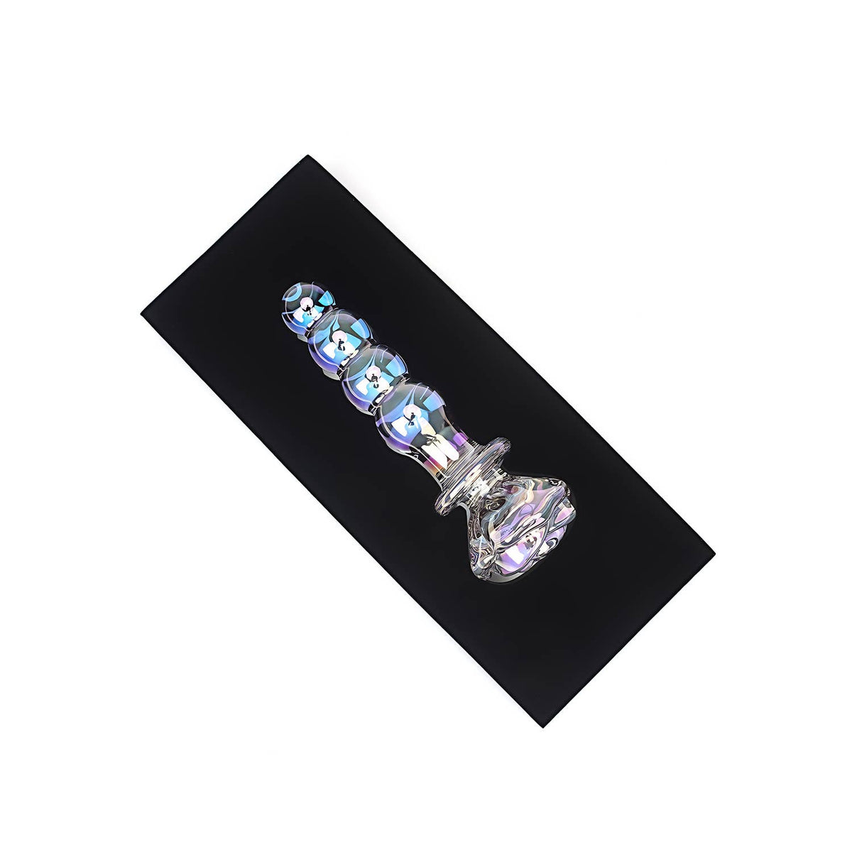 Liebe Seele Chroma Iridescent Sensual Glass Anal Butt Plug - Rose beads chroma