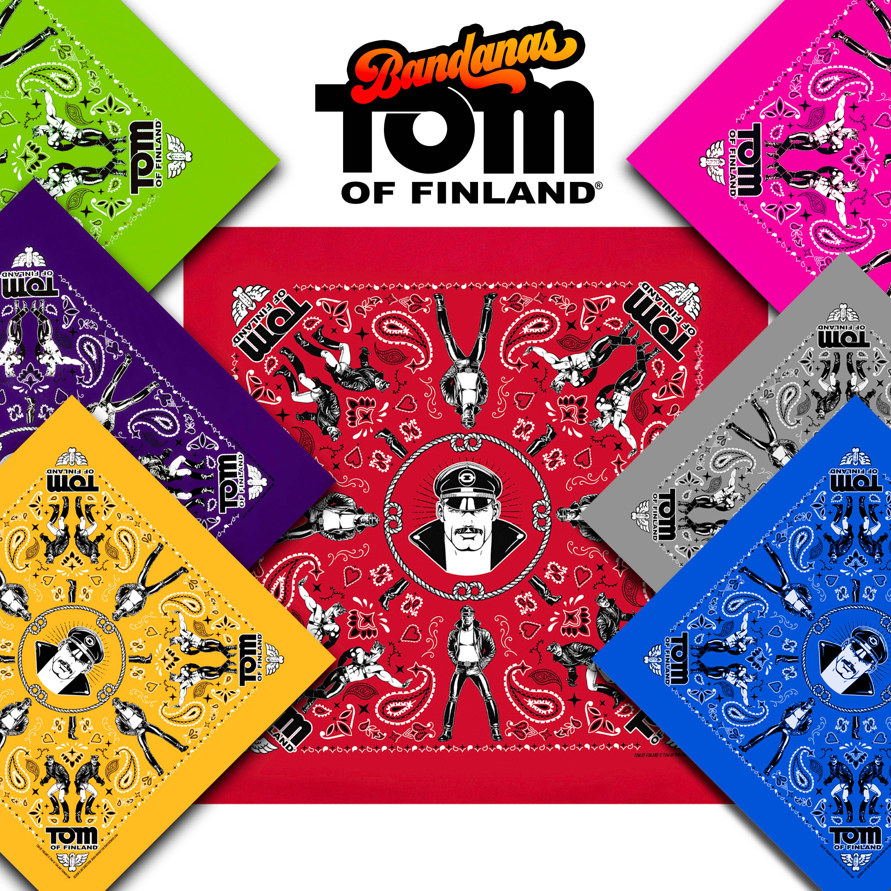 Tom of Finland Bandanas Facemask (Gay Queer LGBT): Orange