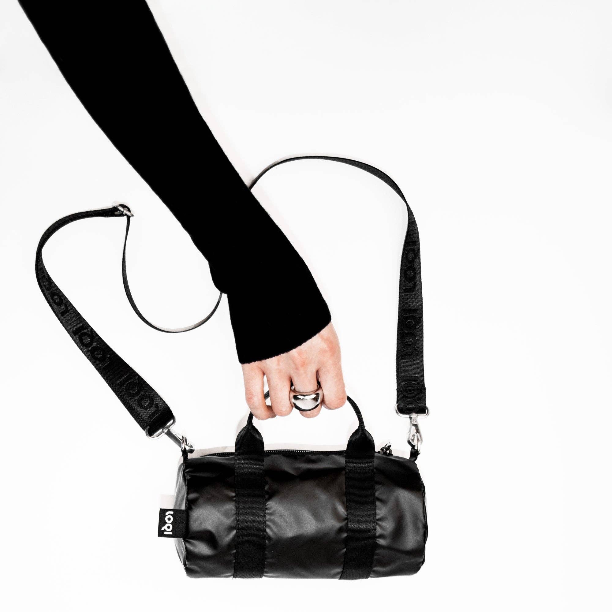 METALLIC Black Small Weekender