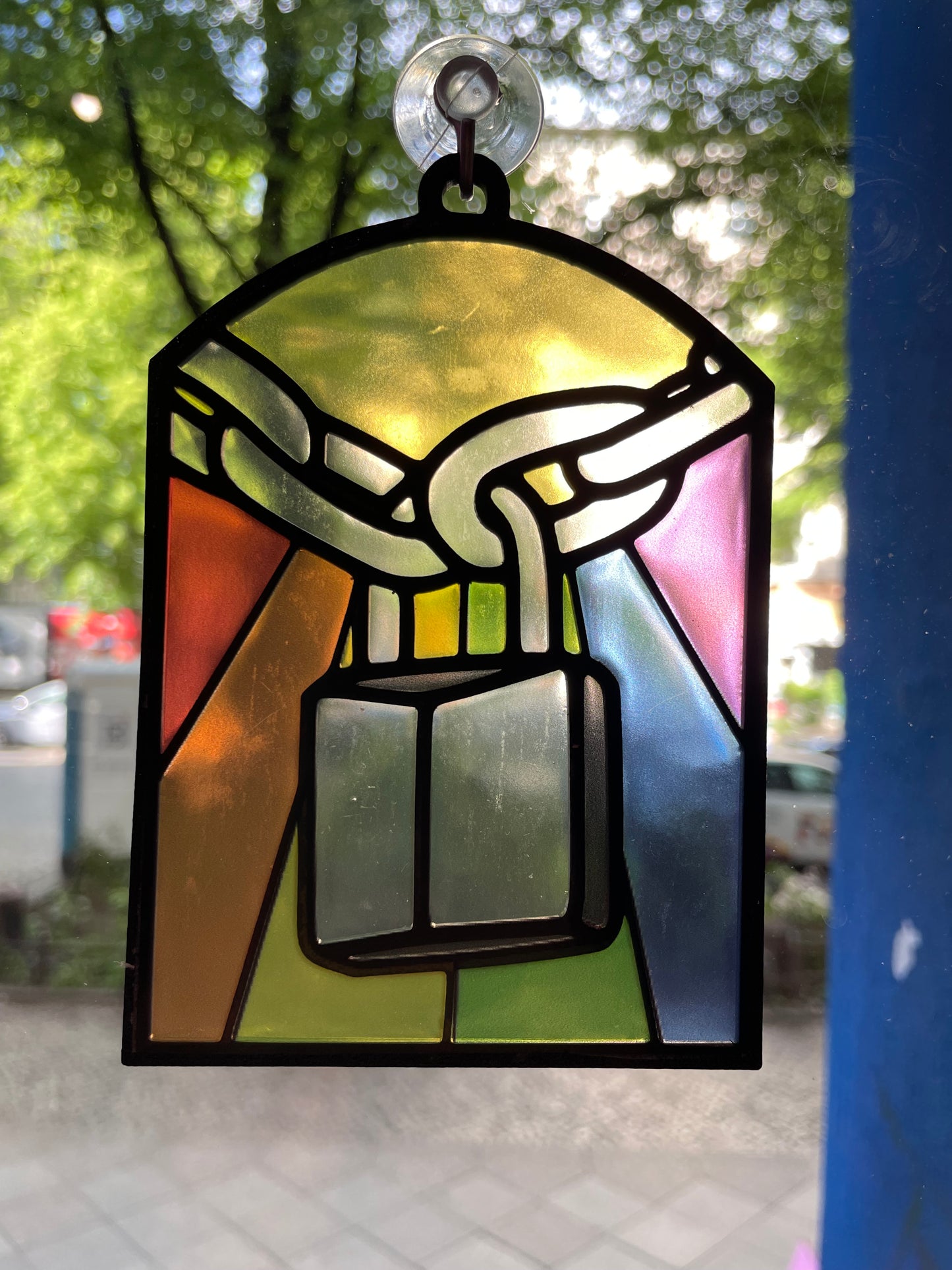 "Collared” Kinky Stained Glass Style Resin Art