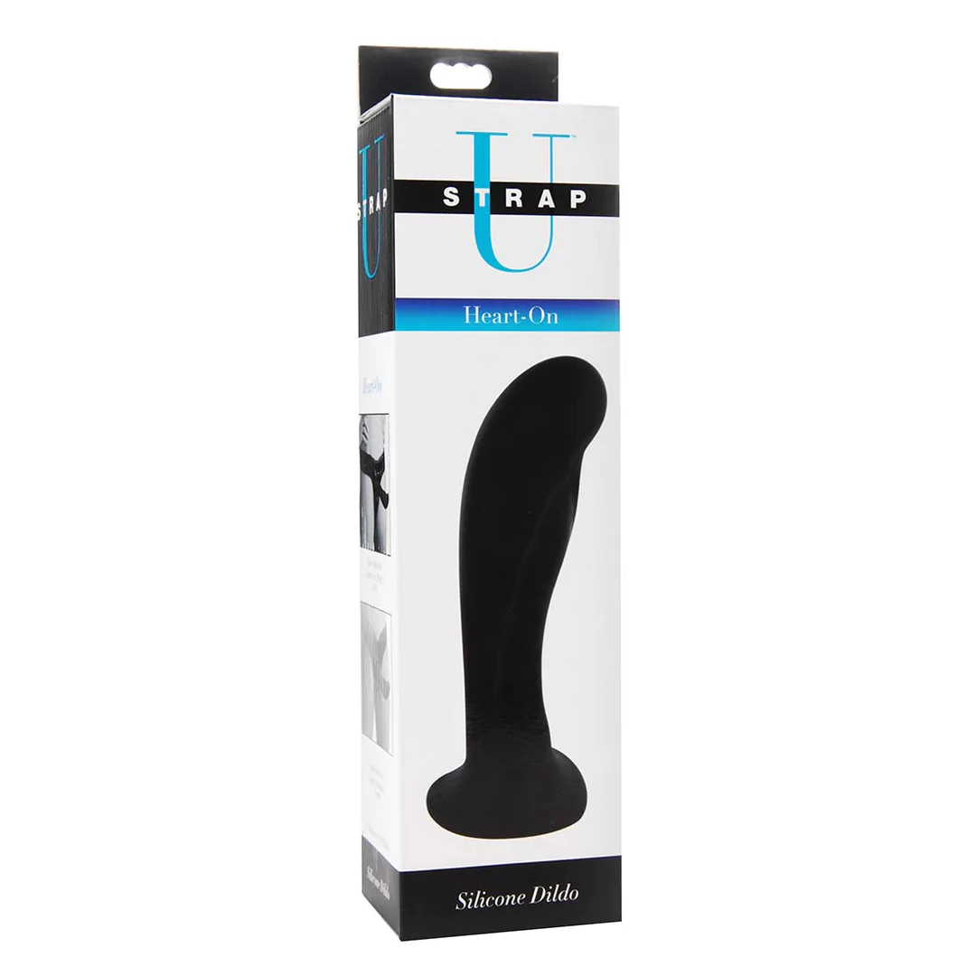 Strap U "Heart On" Silicone Dildo Black