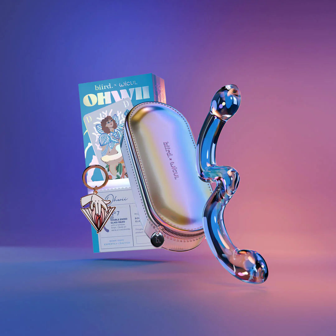 Double-ended glass dildo “Ohwii” biird