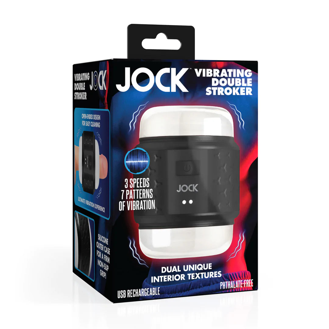 Vibrating Double Stroker Black