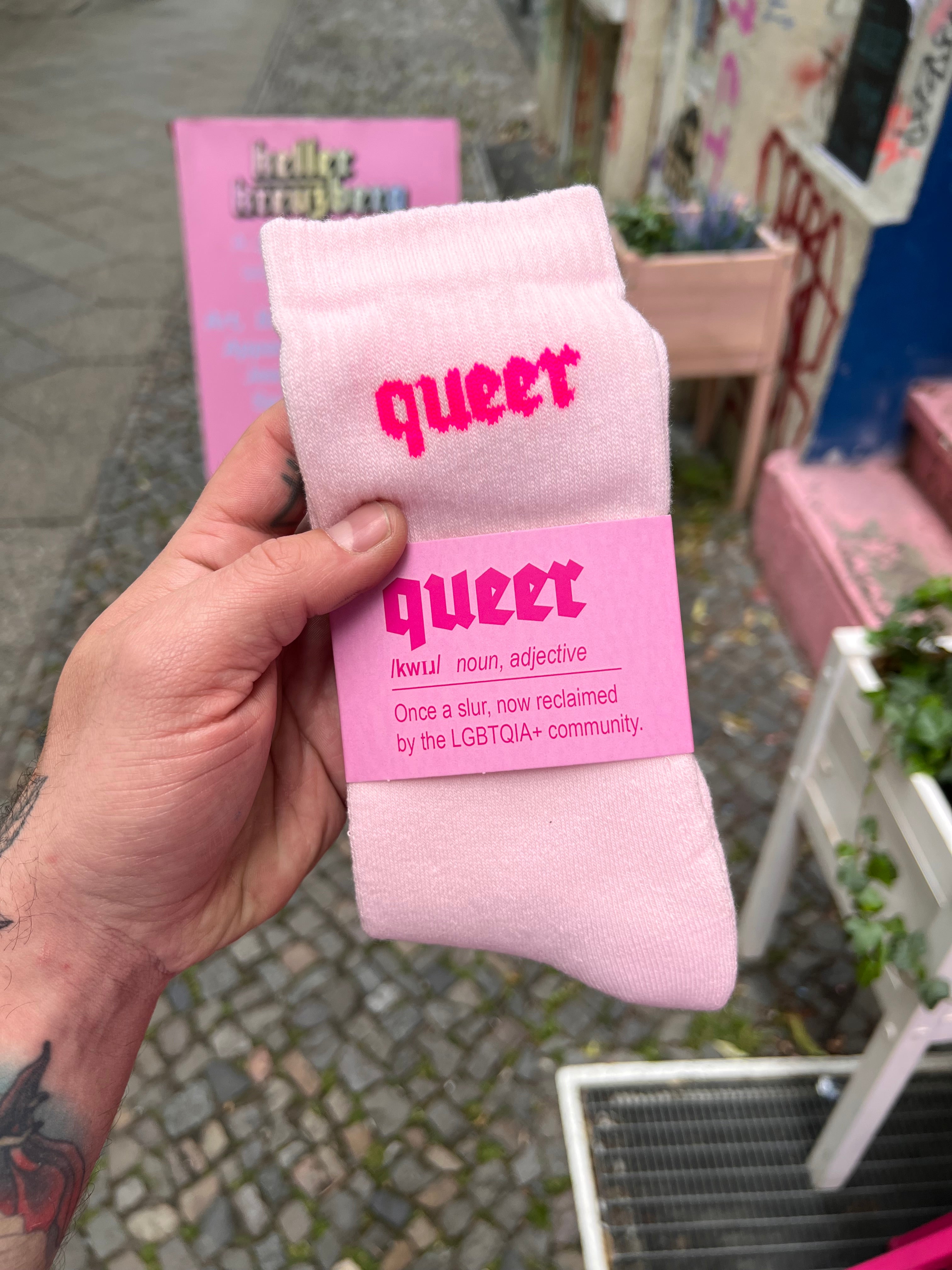 QUEER Socks - Pink / Neon Fuchsia