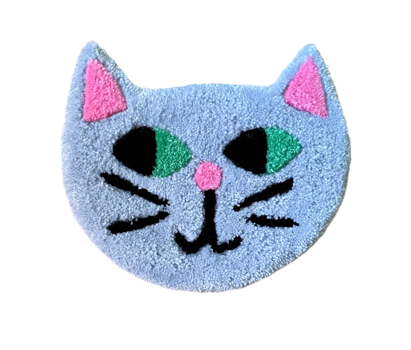 Cat Wall Hanging Rug: Blue