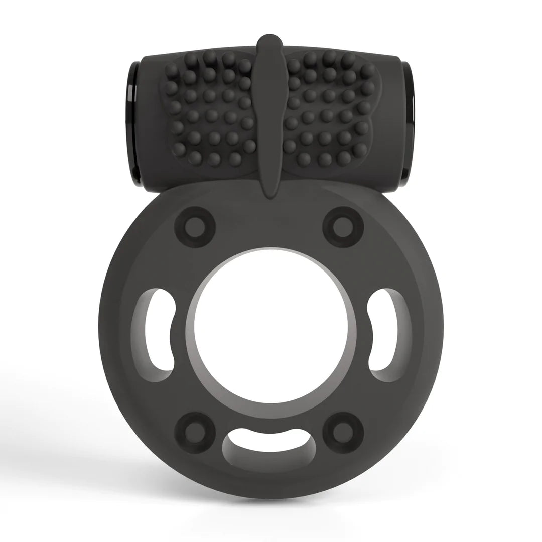 "Booster" Cockring with Vibrating Bullet Black