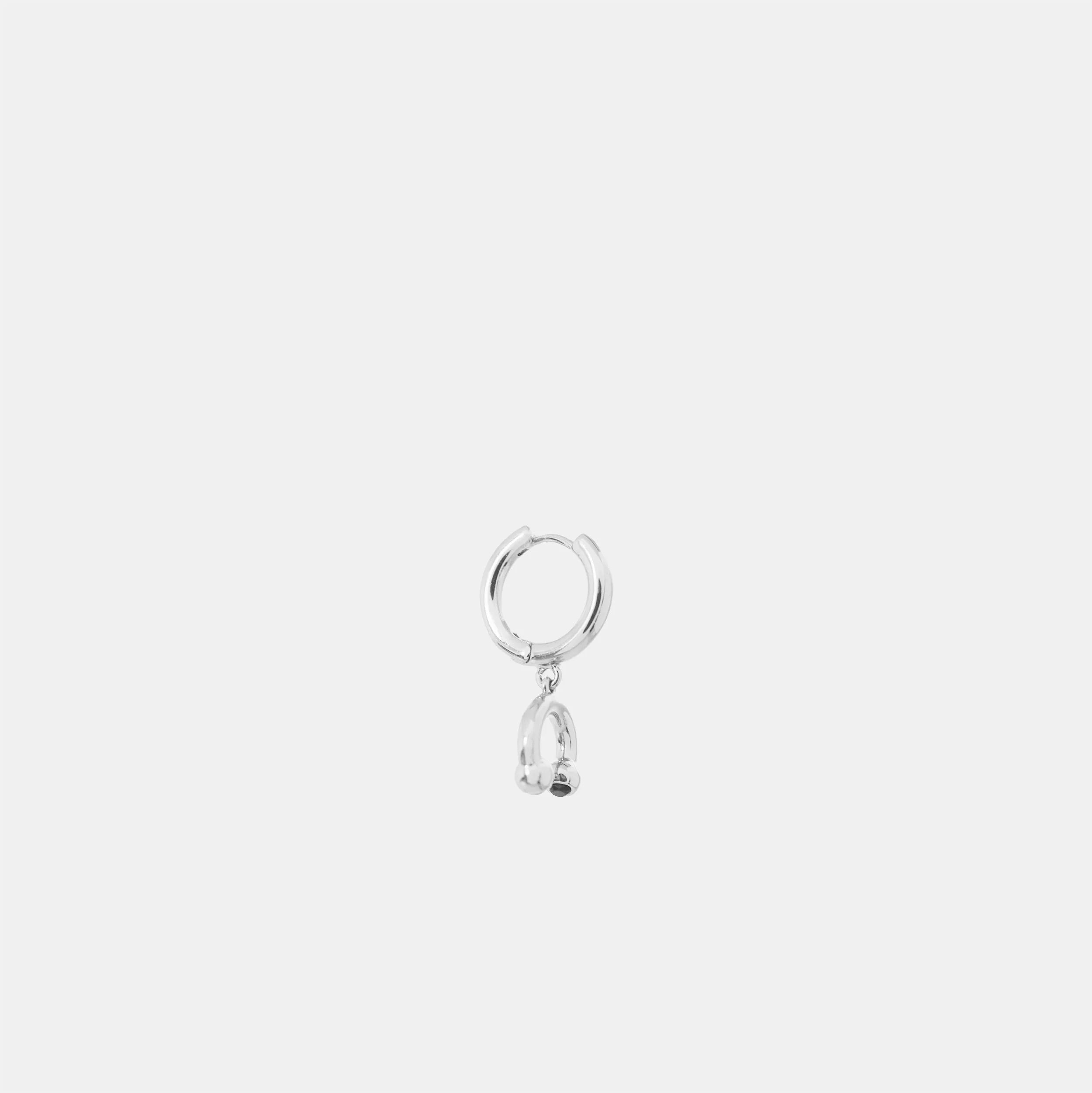PRINCE ALBERT DROP HOOP EARRING