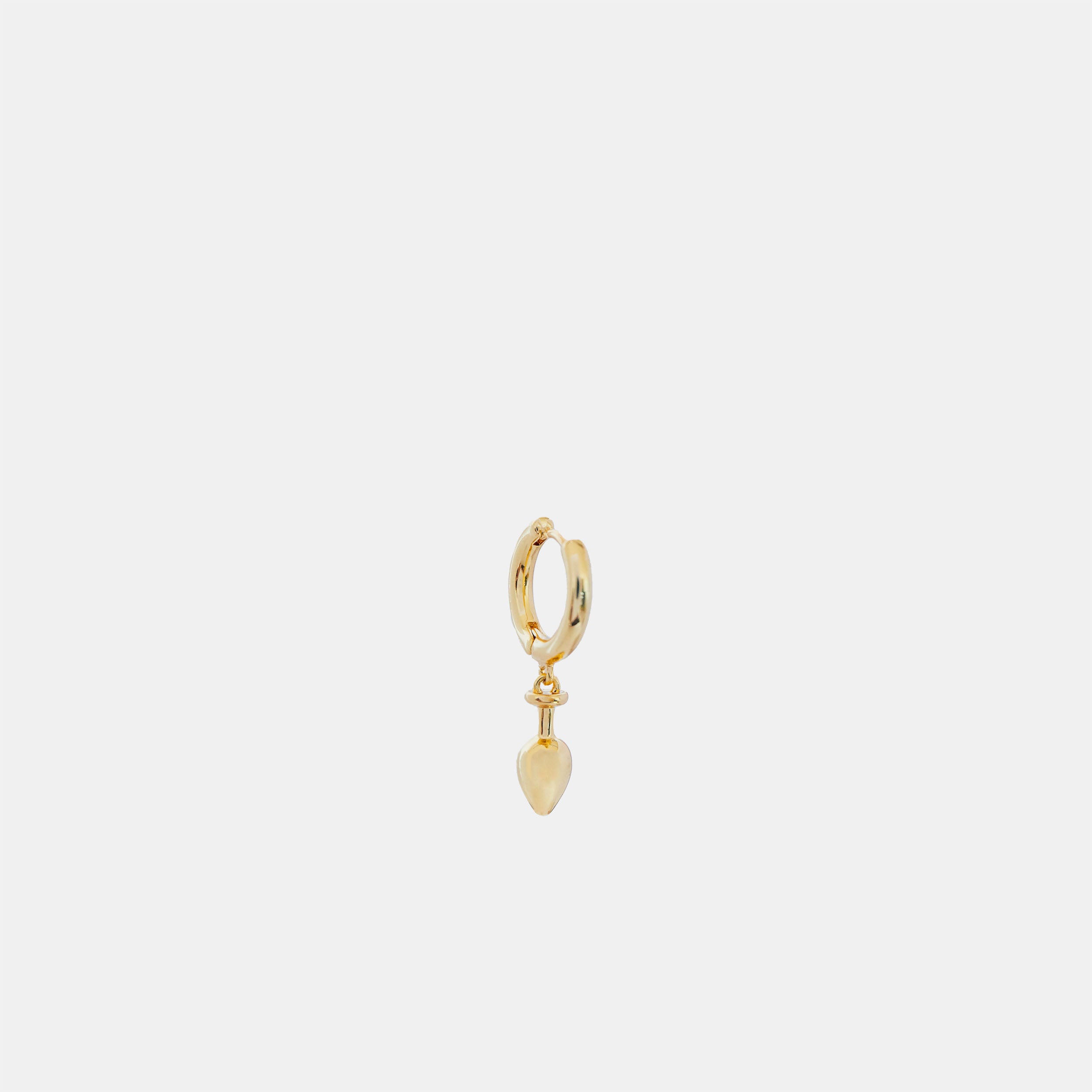 BUTT PLUG DROP HOOP EARRING (Silver & Gold)