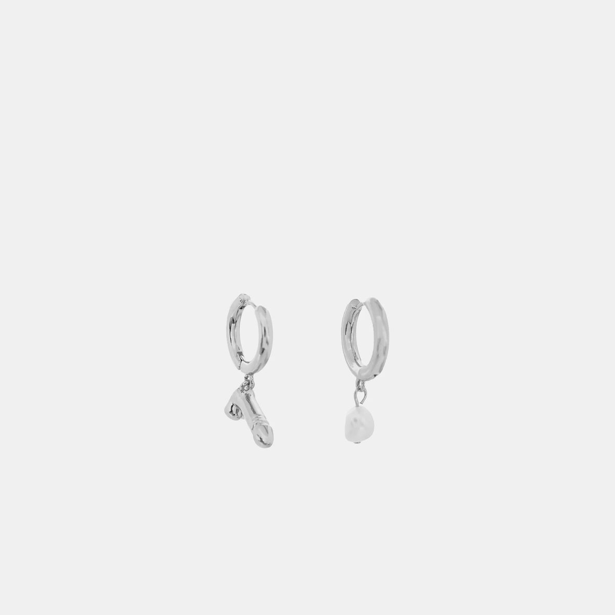 PEARL DRIP AND DICK DROP HOOP EARRINGS (Set)