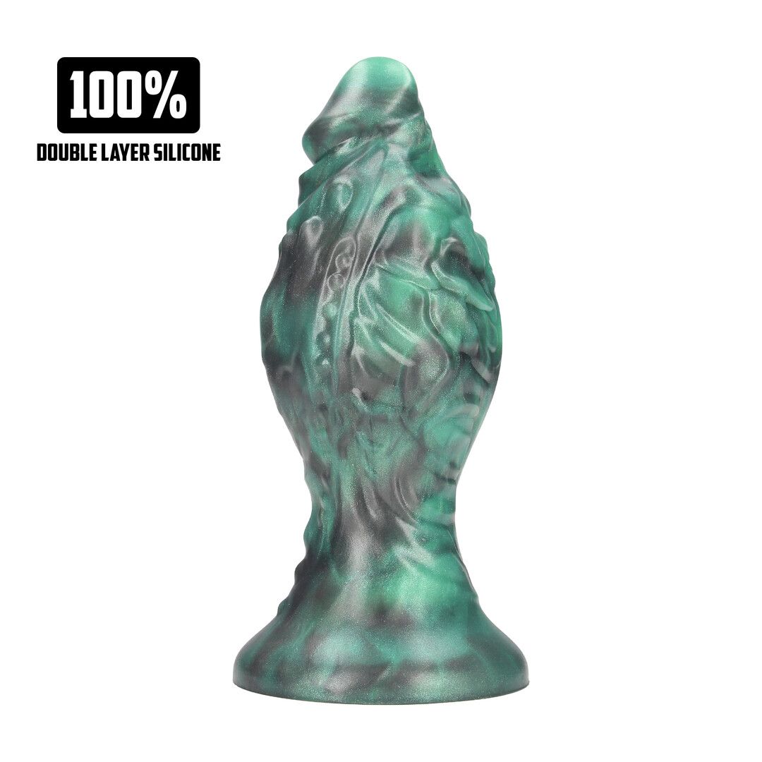 "Space Born" Silicone Egg Plug Green/Black