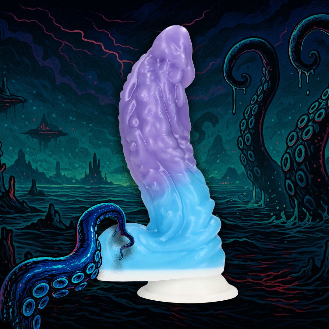 "Galactic Hydra" Silicone Dildo Purple/Blue