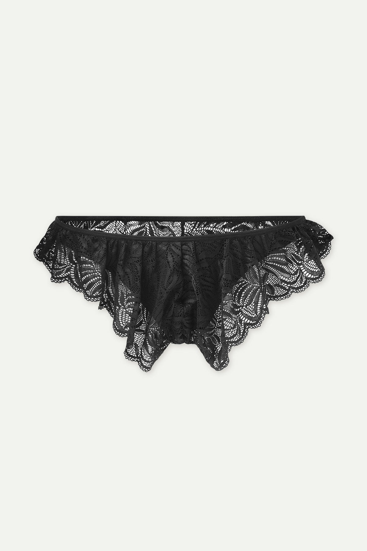Louis Ruffle Thong - Black