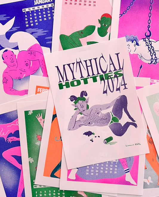 Riso Calendar 2024 "Mythical Hotties" by Lennart Nölle